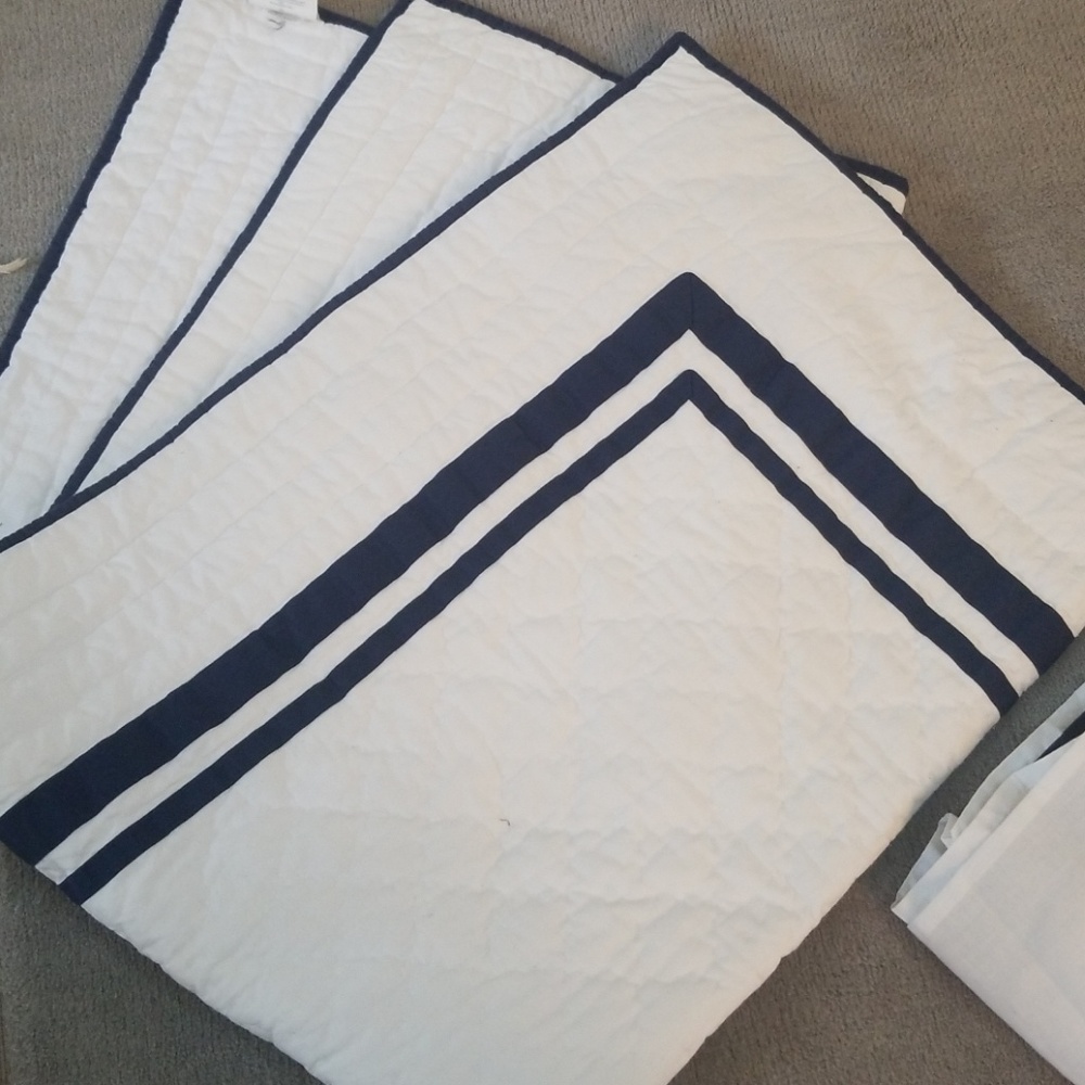 Pottery Barn Crib Quilt and Ruffle
